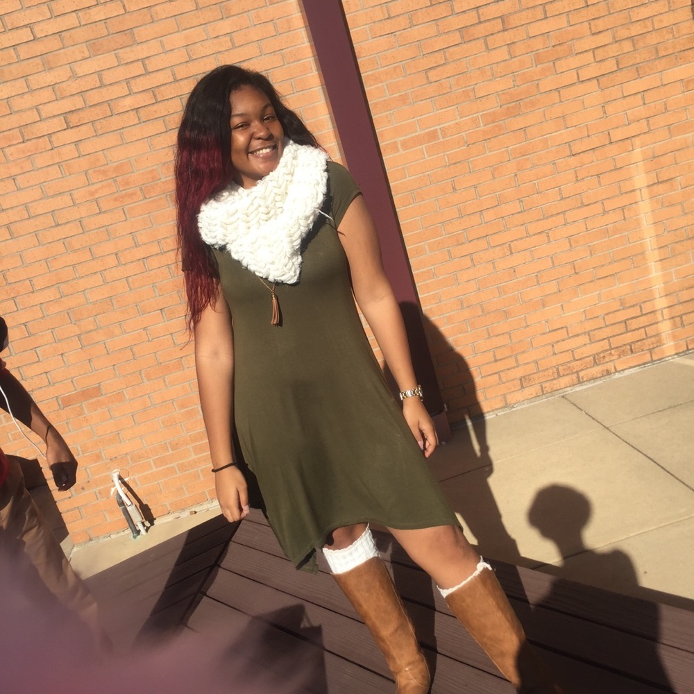 Olive Green Dress